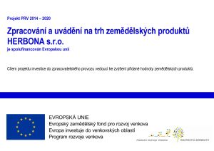 Spolufinancování EU, projekt PRV 2014 - 2020